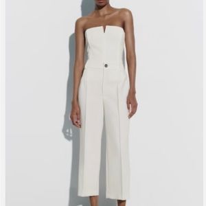Zara- Seamed Bustier Top- white (ecru) Medium NWT